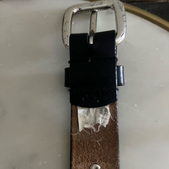 Nautica Braided Men’s Genuine Leather Belt Brown Silver Tone 34 & Black Studded - Picture 13 of 15